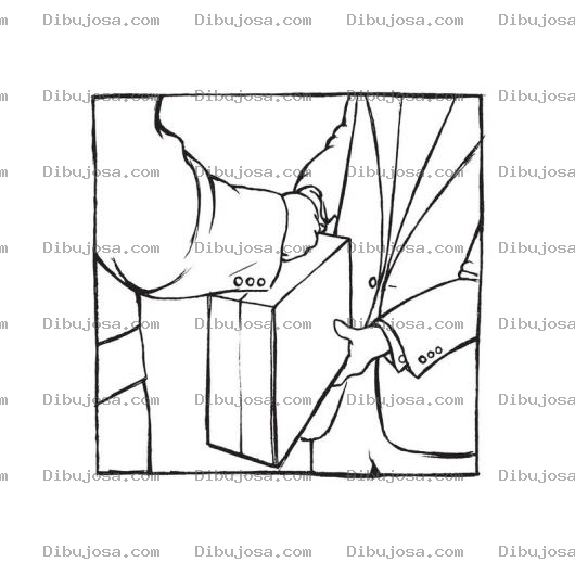 Dibujo para colorear Maletin Entregado Dibujo De La Entrega De Un Maletin Con Pisto Para Pintar Y Colorear