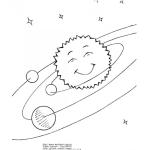 Dibujo para colorear Sistema Planetario Dibujo Del Sol Y Los Planetas Para Pintar Y Colorear