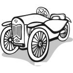 Dibujo para colorear Pintar Carro Antiguo