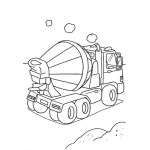 Dibujo para colorear Colorear Camion De Cemento Mixto Listo