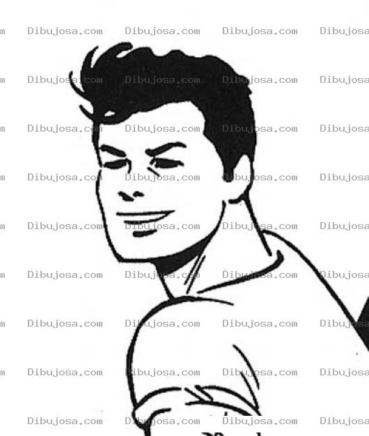Dibujo para colorear Dibujo De Chico Pelo Negro Para Pintar Y Colorear