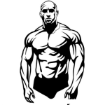 Dibujo para colorear Dibujo De Moreno Musculoso Sin Camisa Para Pintar Y Colorear