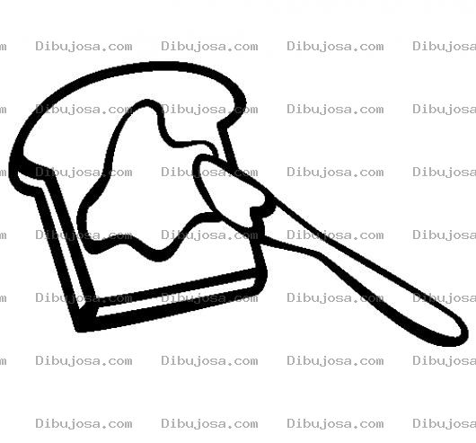 Dibujo para colorear Colorear Pan Con Mantequilla