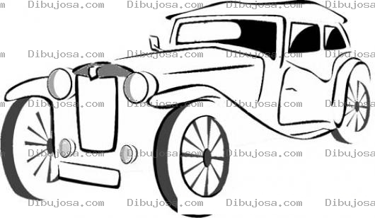 Dibujo para colorear colorear carro clasico