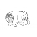 Dibujo para colorear Colorear Burros De Winnie Pooh Con Huevos De Pascuas