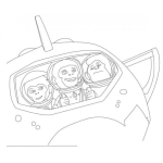 Dibujo para colorear Colorear Monos Aviadores