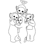 Dibujo para colorear Colorear Teletubis