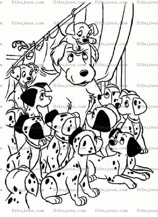 Dibujo para colorear Colorear 101 Dalmatas
