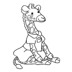 Dibujo para colorear Colorear Jirafa Con Ropa