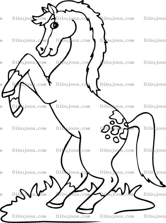 Dibujo para colorear Colorear Caballo Parado En Dos Patas