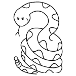 Dibujo para colorear Colorear Serpiente Enrsocada