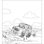 Dibujo para colorear Colorear Jeep 4x4