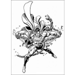 Dibujo para colorear Superman Rompiendo Cadenas
