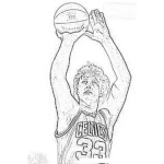 Dibujo para colorear Larry Bird Para Colorear Y Pintar