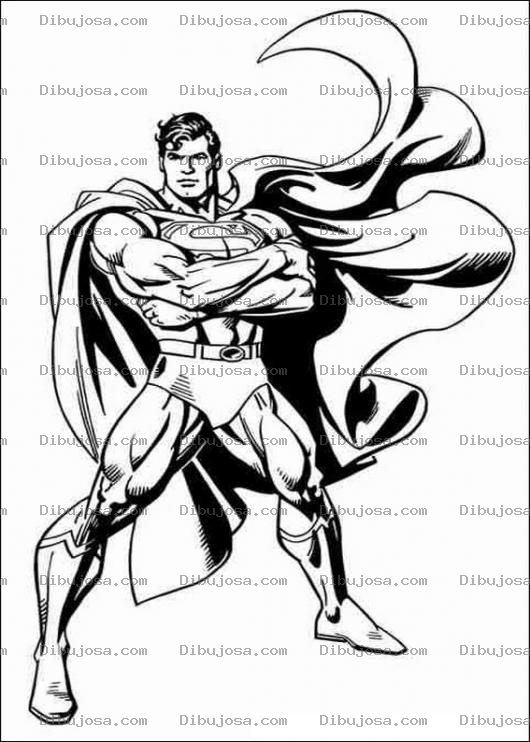 Dibujo para colorear Superman de Brazos cruzados