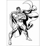 Dibujo para colorear Superman de Brazos cruzados