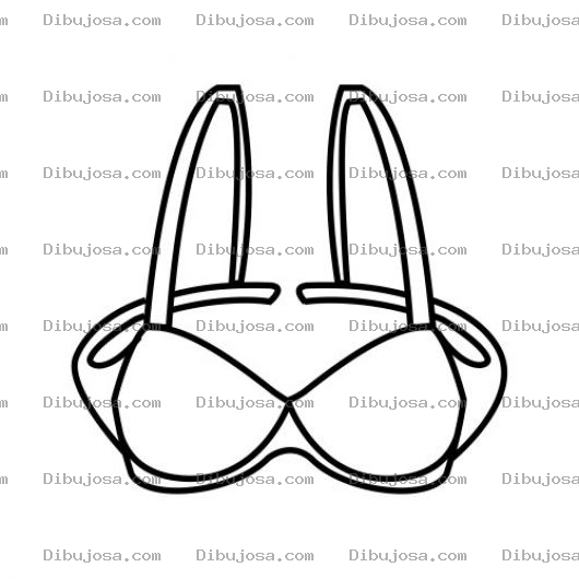 Dibujo para colorear Colorear Sujetador Brasier