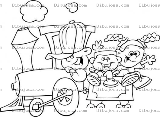 Dibujo para colorear Colorear Trencito Con Vagon