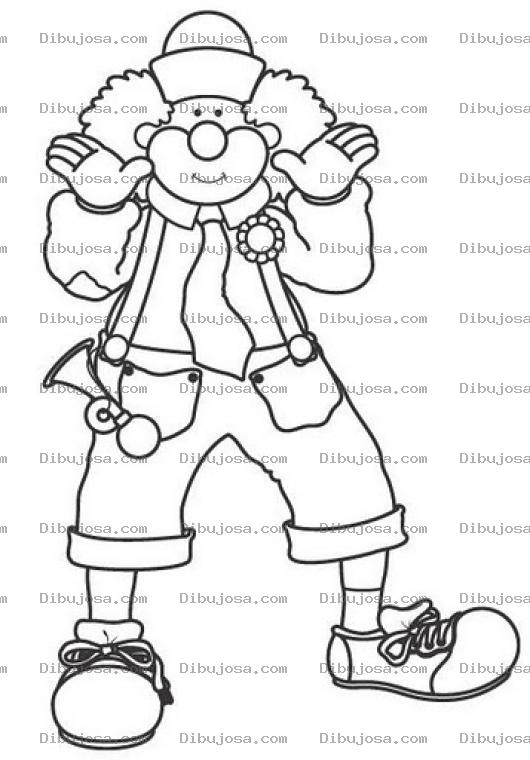 Dibujo para colorear Colorear Payaso Con Pantalones Cortos