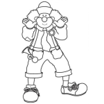 Dibujo para colorear Colorear Payaso Con Pantalones Cortos