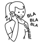 Dibujo para colorear Colorear Mujer Hablando Por Telefono