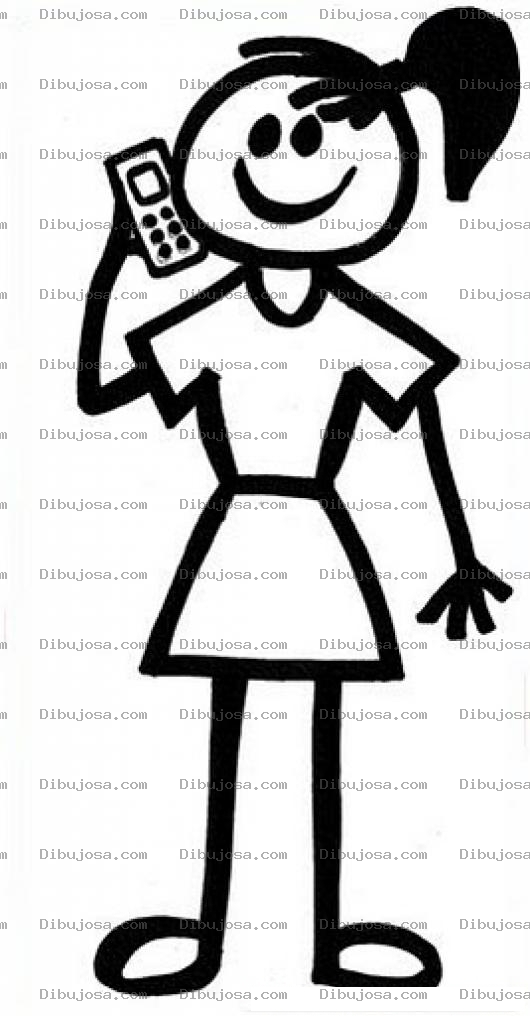 Dibujo para colorear Clorear Mama Con Celular