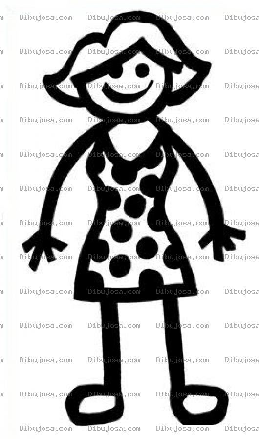Dibujo para colorear Colorear Tia Con Vestido