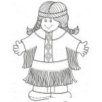 Dibujo para colorear Colorear Indito Piel Roja