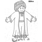 Dibujo para colorear Colorear Chico Africano