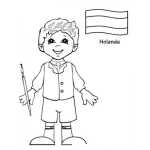 Dibujo para colorear Chico Holandes Para Colorear