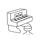 Dibujo para colorear Colorear Pianito