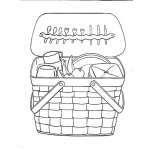 Dibujo para colorear Colorear Canasta De Picnic