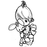 Dibujo para colorear precious moments clipart