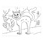 Dibujo para colorear Gato Erizado Para Colorear