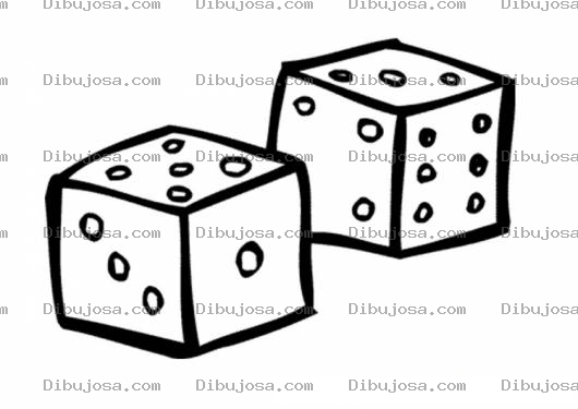 Dibujo para colorear Dados Para Colorear