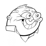 Dibujo para colorear Colorear Gordo Con Ojos Saltones