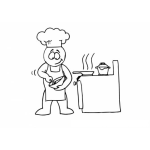 Dibujo para colorear Dibujo De Un Cocinero