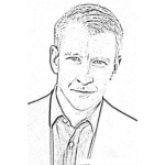 Dibujo para colorear Anderson Cooper Periodista De Cnn Para Coloring Page
