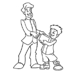 Dibujo para colorear Papa E Hijo Para Colorear