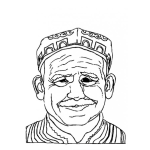 Dibujo para colorear Colorear Viejito Con Gorrito