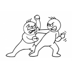 Dibujo para colorear Colorear Pelea