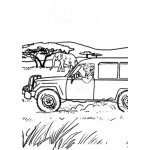 Dibujo para colorear Colorear Safari En Africa