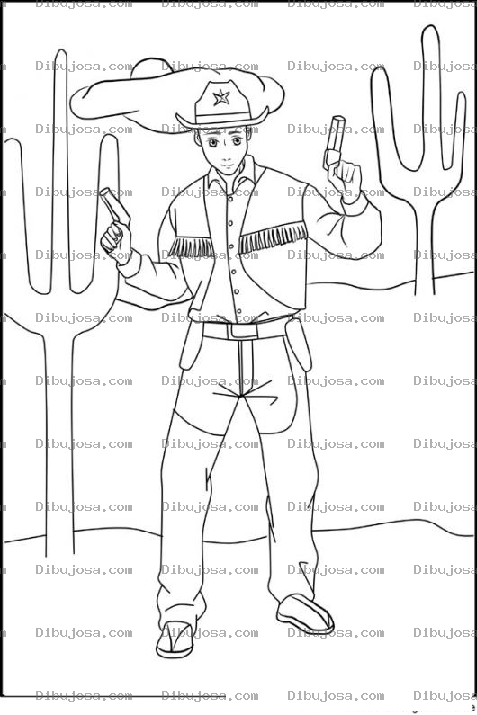 Dibujo para colorear Sheriff En Mexico Para Colorear