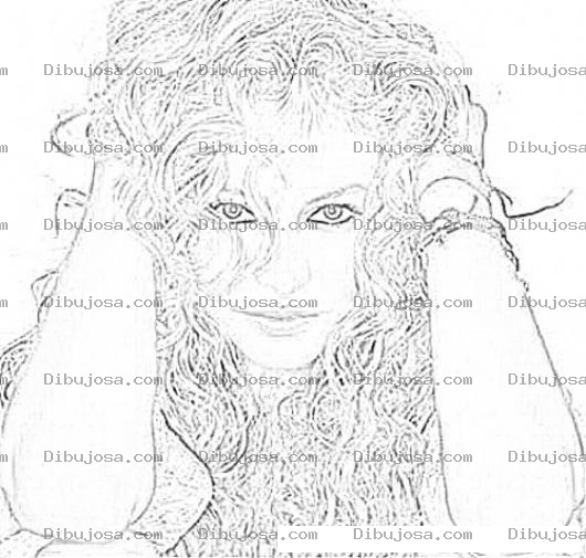 Dibujo para colorear Dibujo De Paulina Rubio Para Colorear Y Pintar