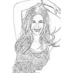 Dibujo para colorear Jennifer Aniston Coloring Page