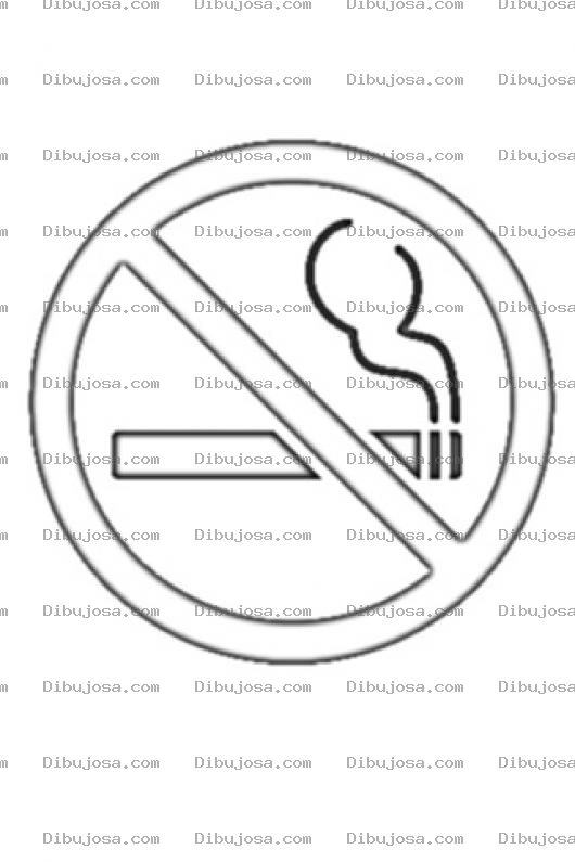 Dibujo para colorear Signo De No Fumar Para Colorear