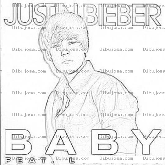 Dibujo para colorear Justin Bieber Baby Coloring Page