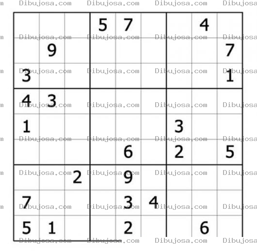 Dibujo para colorear Sudoku para imprimir 50