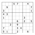 Dibujo para colorear Sudoku para imprimir 50