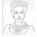 Dibujo para colorear Joan Crawford Coloring Page